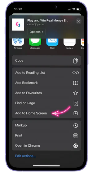 Add to Home Screen